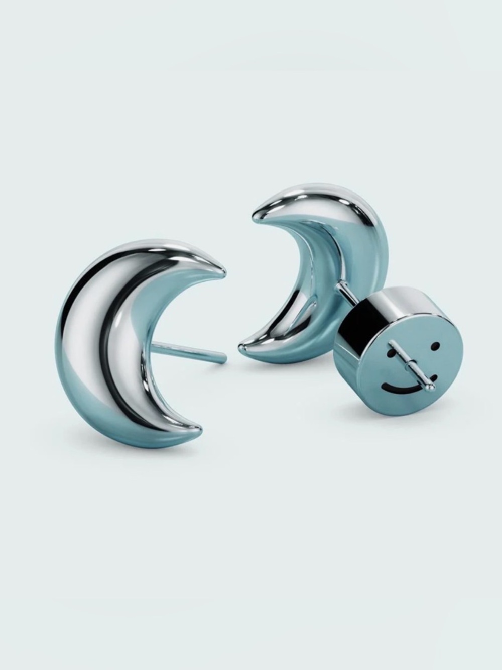 Studio Cult Crescent Moon Puff Stud Earrings